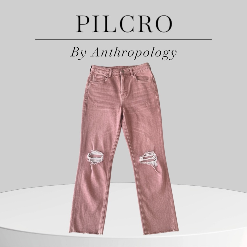 Pilcro The Vintage Straight Jeans Sz. 28 Rose Brown Made in Turkey Anthropologie